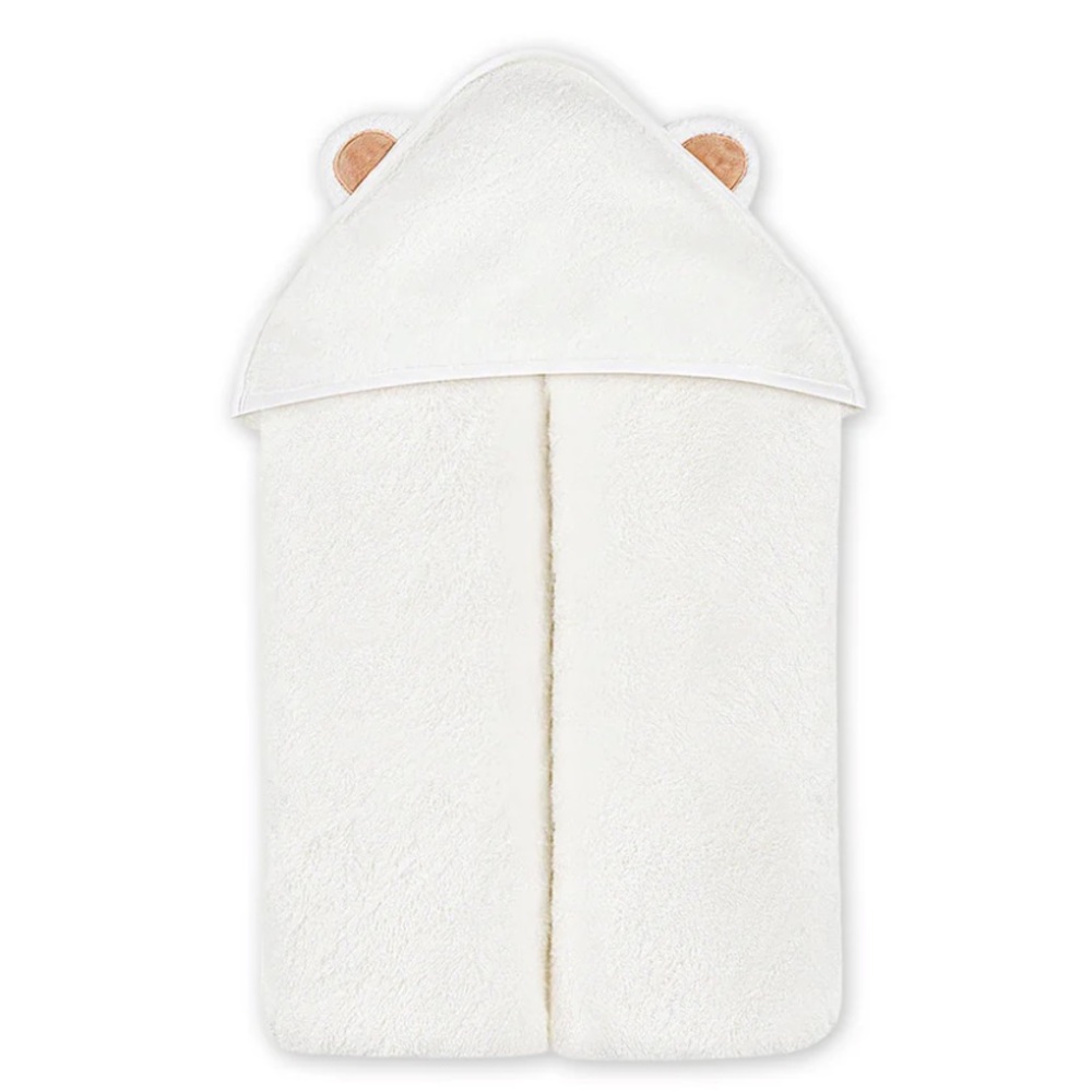 Natemia Ultra Soft Organic Bamboo White Bear Hooded Baby/Toddler Bath Towel‎